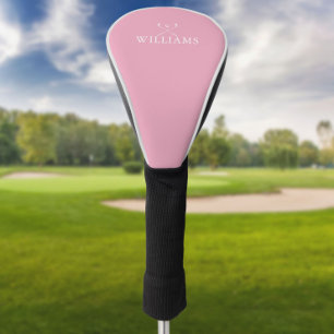 Personalised Name Golf Clubs Feminine Pink Head Cover