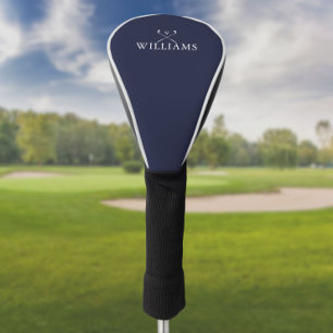 Personalised Name Golf Clubs Navy Blue Golf Head Cover
