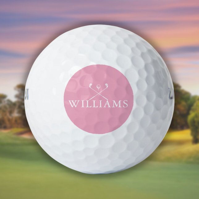 Personalised Name Golf Clubs Pink Golf Balls (Personalized Name Golf Clubs Pink Golf Balls)