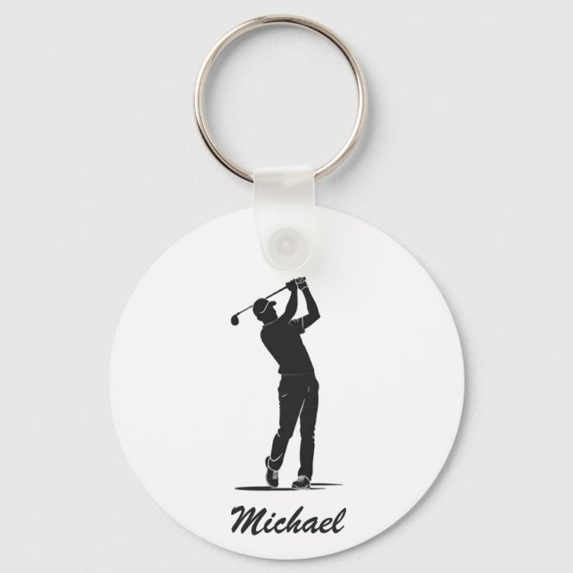 Personalised Name Golf Player Golfer Golfing       Key Ring (Front)