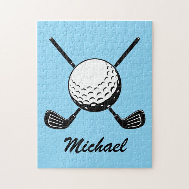 Personalised Name Golf stick ball Golfer Golfing   Jigsaw Puzzle (Vertical)