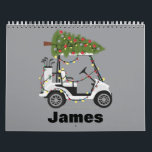 Personalised Name Golfer Christmas Golf Cart Xmas  Calendar<br><div class="desc">Personalised Name Golfer Christmas Golf Cart Xmas Gift</div>
