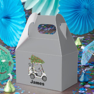 Personalised Name Golfer Christmas Golf Cart Xmas  Favour Box