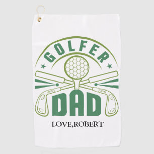 Personalised Name Golfer Dad Golf Towel