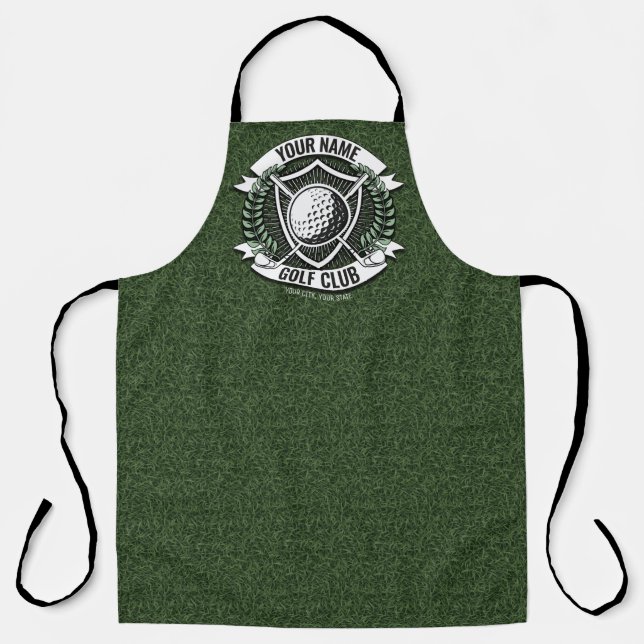 Personalised NAME Golfer Golf Club Turf Clubhouse Apron (Front)