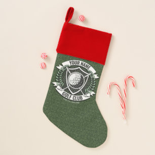Personalised NAME Golfer Golf Club Turf Clubhouse  Christmas Stocking