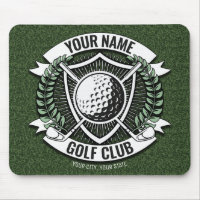 Personalised NAME Golfer Golf Club Turf Clubhouse