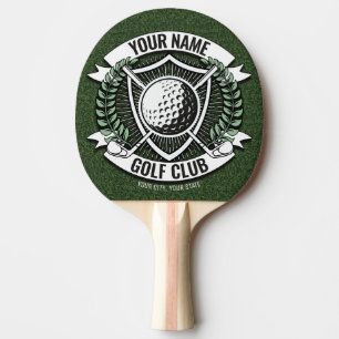 Personalised NAME Golfer Golf Club Turf Clubhouse  Ping Pong Paddle