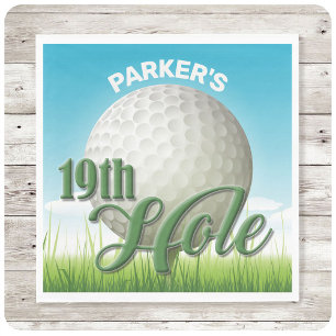 Personalised NAME Golfer Golf Pro Ball 19th Hole Napkin