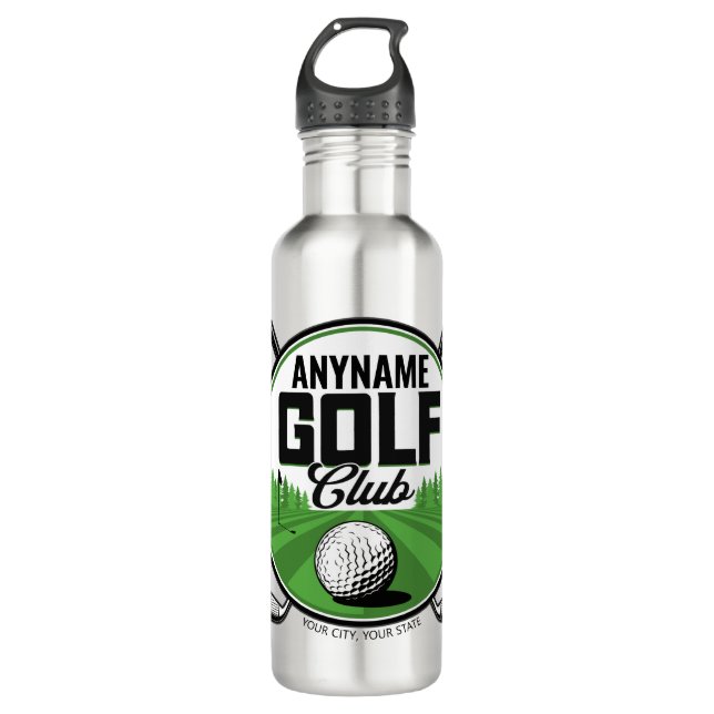 Personalised NAME Golfing Pro Golf Club Player   710 Ml Water Bottle (Front)