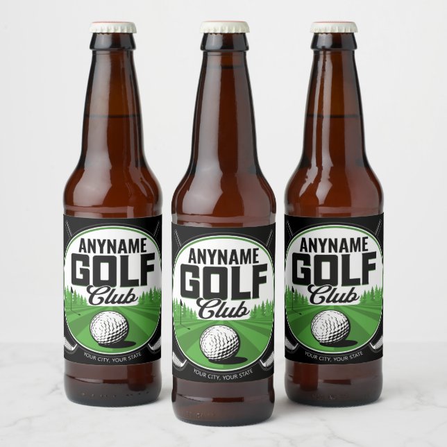 Personalised NAME Golfing Pro Golf Club Player   Beer Bottle Label (Bottles)