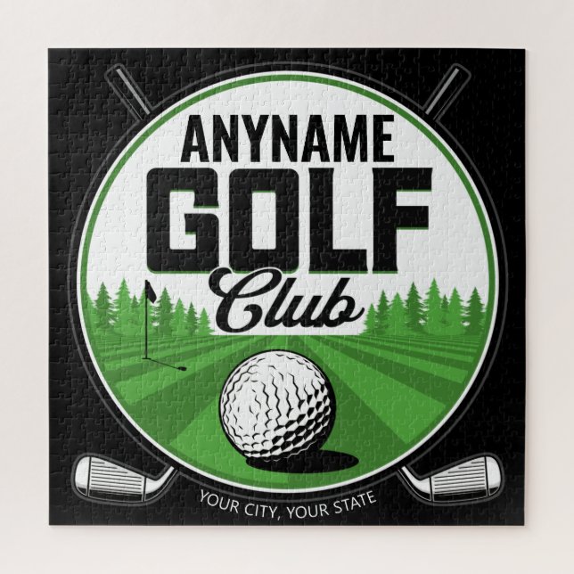 Personalised NAME Golfing Pro Golf Club Player   Jigsaw Puzzle (Vertical)
