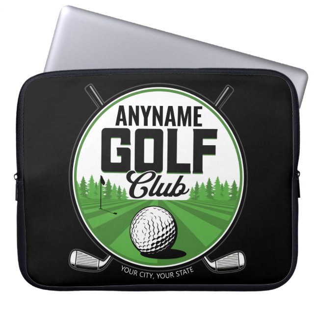 Personalised NAME Golfing Pro Golf Club Player   Laptop Sleeve (Front)