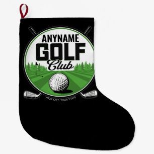 Personalised NAME Golfing Pro Golf Club Player  Large Christmas Stocking