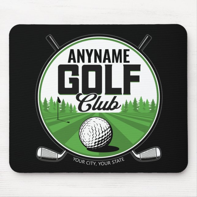 Personalised NAME Golfing Pro Golf Club Player   Mouse Mat (Front)