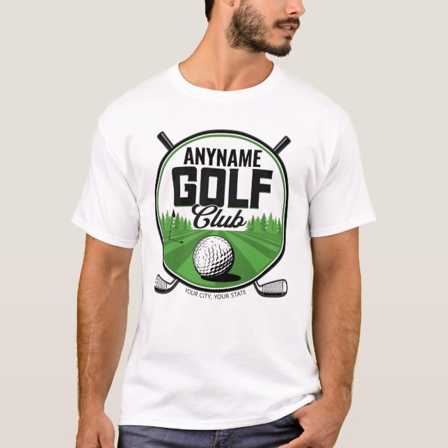 Personalised NAME Golfing Pro Golf Club Player   T-Shirt (Front)