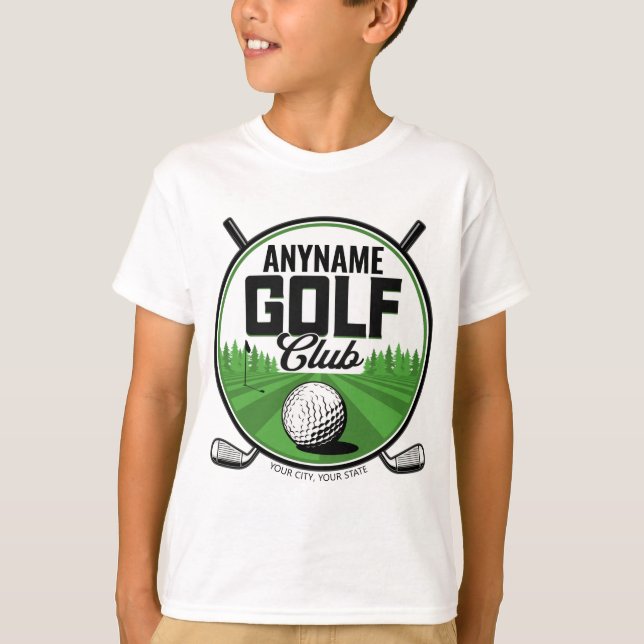 Personalised NAME Golfing Pro Golf Club Player   T-Shirt (Front)