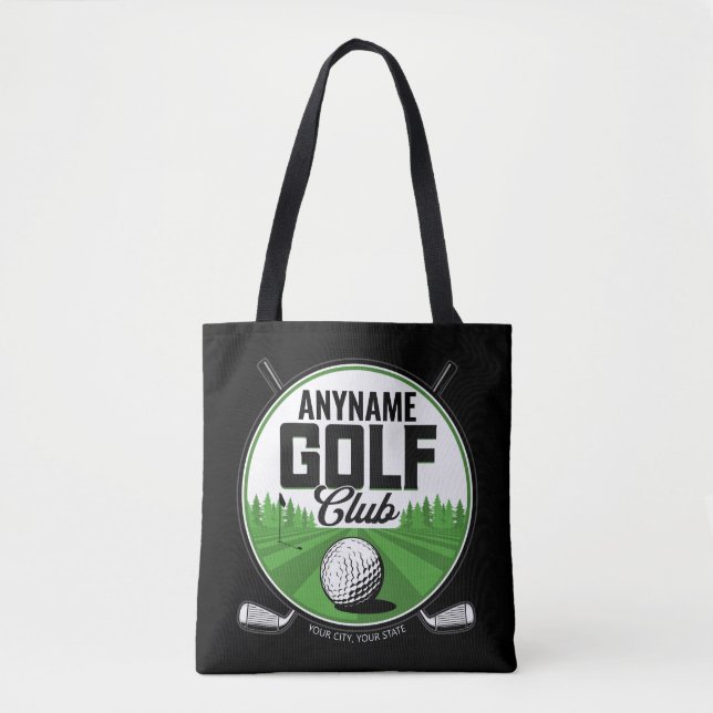 Personalised NAME Golfing Pro Golf Club Player  Tote Bag (Front)