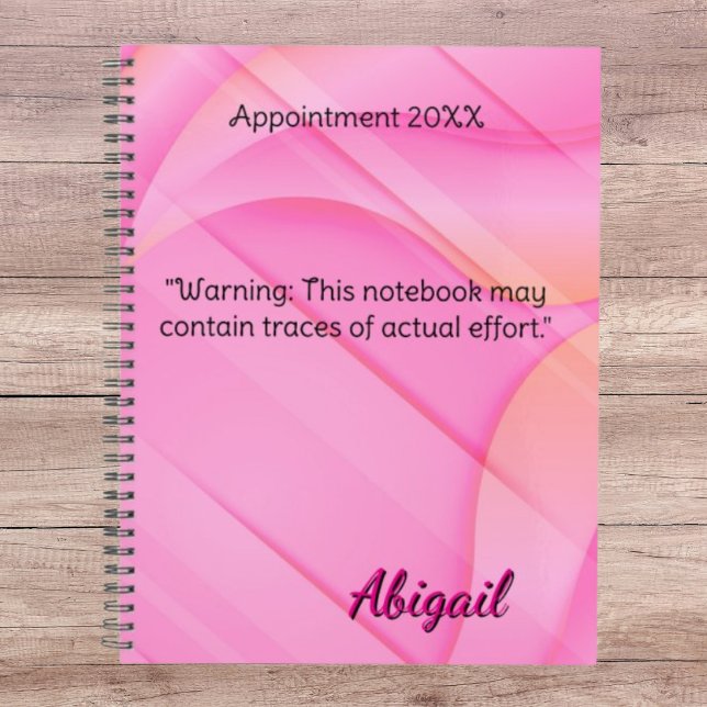 Personalised Name Gradient Pink Appointment  Planner (Creator Uploaded)