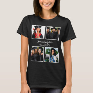 Personalised Name Graduate 4 Photo Collage T-Shirt