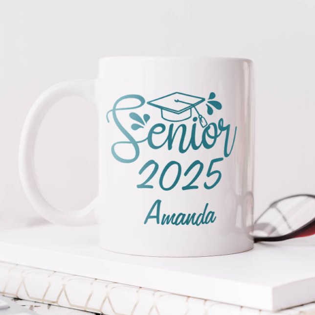 Personalised Name Graduate Coffee Mug (Personalized Senior 2025 Mug)
