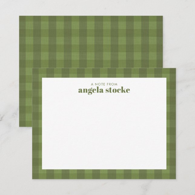 Personalised Name Green Bow Card (Front/Back)