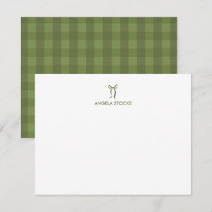 Personalised Name Green Bow Card