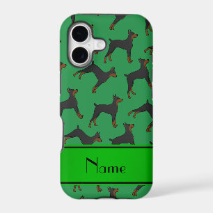Personalised name green doberman pinschers