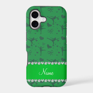 Personalised name green figure skating