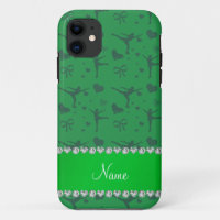 Personalised name green figure skating