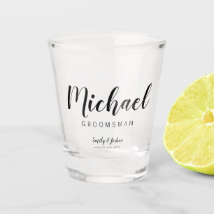 Personalised Name GROOMSMAN Shot glass