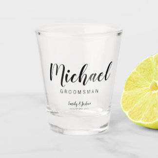 Personalised Name GROOMSMAN Shot glass