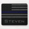 Personalised Name Grunge Thin Blue Line Flag