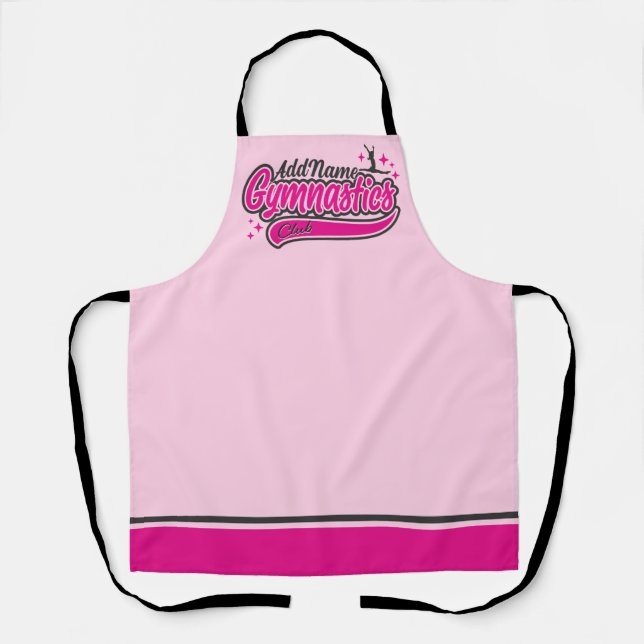 Personalised NAME Gymnast Split Leap Gymnastics Apron (Front)
