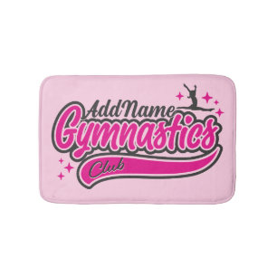 Personalised NAME Gymnast Split Leap Gymnastics  Bath Mat