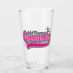 Personalised NAME Gymnast Split Leap Gymnastics Glass