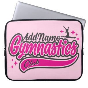 Personalised NAME Gymnast Split Leap Gymnastics Laptop Sleeve