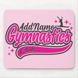 Personalised NAME Gymnast Split Leap Gymnastics Mouse Mat