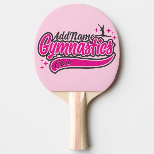 Personalised NAME Gymnast Split Leap Gymnastics Ping Pong Paddle