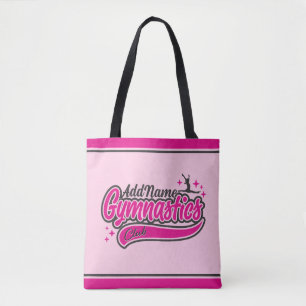 Personalised NAME Gymnast Split Leap Gymnastics  Tote Bag