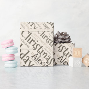Personalised Name Happy Christmas Birthday Funny Wrapping Paper
