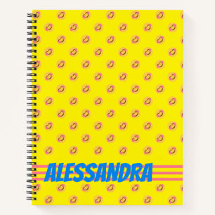 Personalised name Happy Smile Face  Notebook