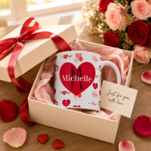 Personalised Name Heart Monogram Love Gift