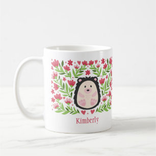 Personalised Name Hedgehog Coffee Mug