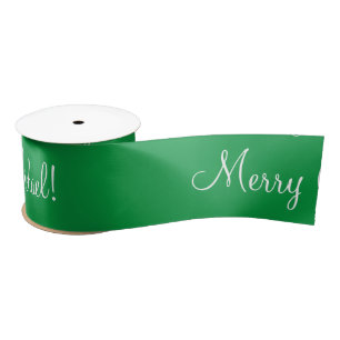 Personalised Name Holiday Christmas Gift Satin Rib Ribbon