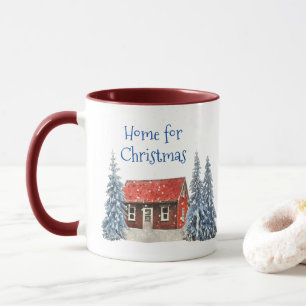 Personalised Name Home for Christmas Mug