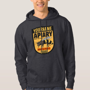 Personalised NAME Honey Bee Apiary Beehives Farm  Hoodie
