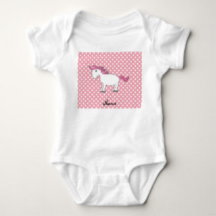 Personalised name horse baby bodysuit