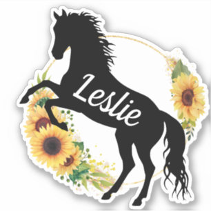 Personalised Name horse Silhouette Equestrian