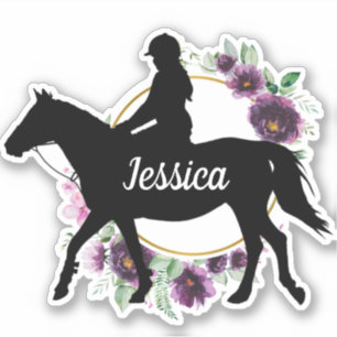Personalised name horse silhouette Sticker